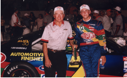 Frank Edwards and Ricky Hendrick at Concord Motor Speedway